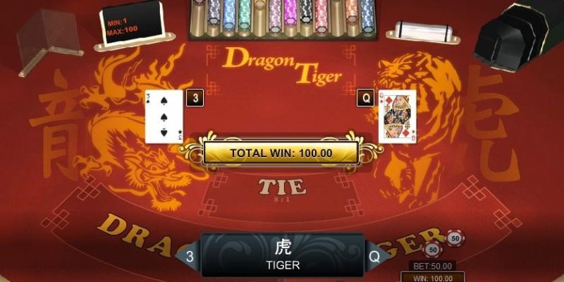 Observe your opponent placing bets dragon tiger